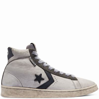 Férfi Converse Smoke In Pro Leather Magasszárú Cipő CO1276509 Sötétkék